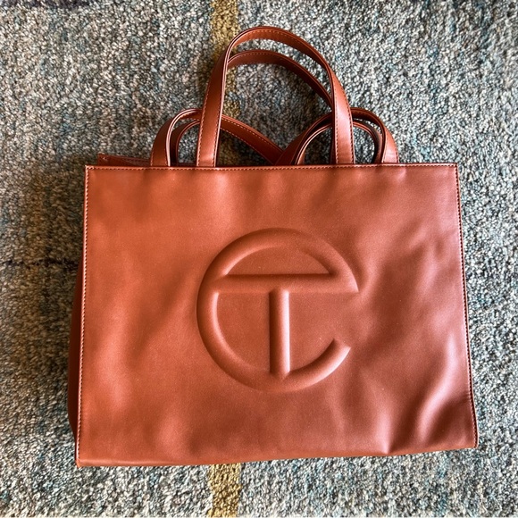 Telfar Medium Shopping Bag. Tan vegan leather, nwot - Picture 3 of 6